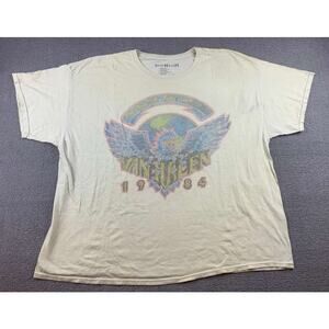 Van Halen Band T Shirt Men L/XL White 1984 Graphic Short‎ Sleeve Crewneck Cotton